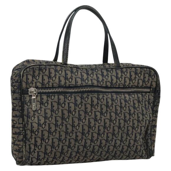 DIOR Trotter Canvas Hand Bag Navy - Picture 1 of 16